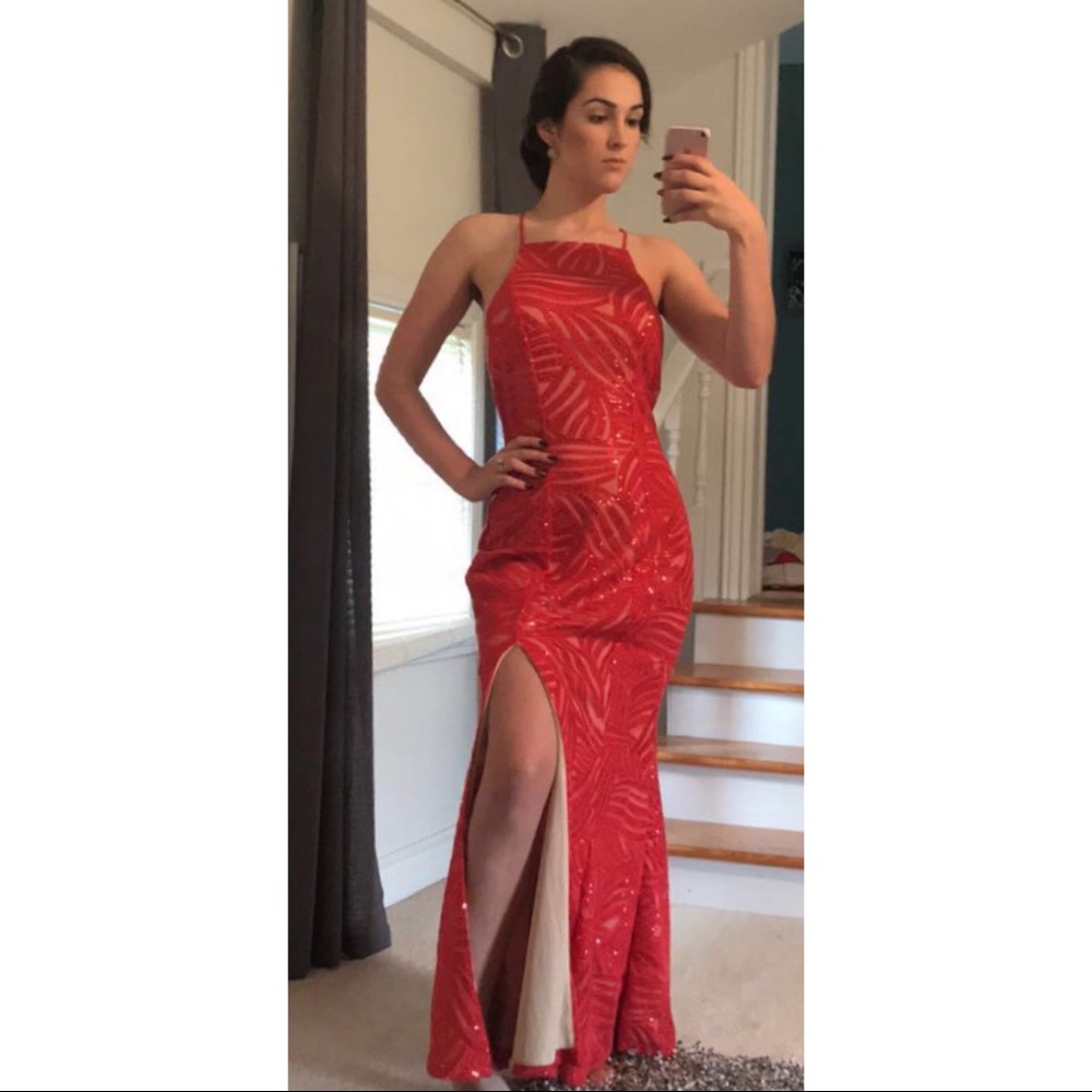 NWT ✨ Formal Red Sequin Prom Dress